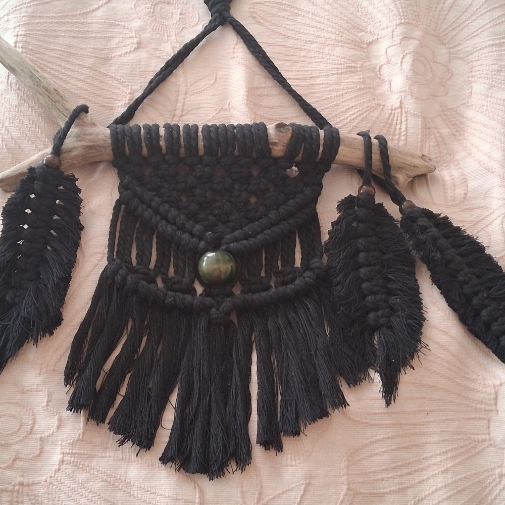 Black Macrame Wall Hanging